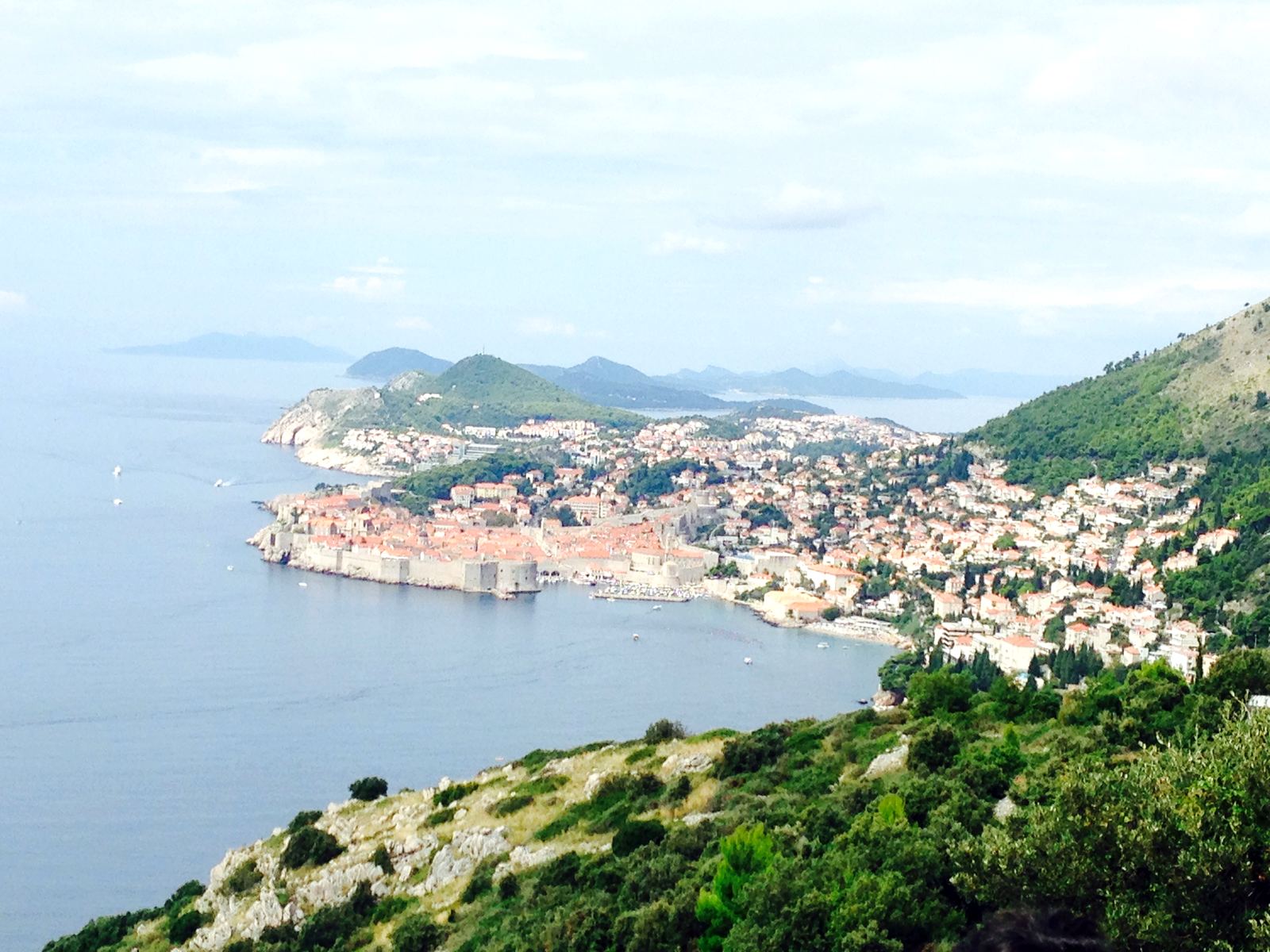 Dubrovnik's walled old town above the Adriatic