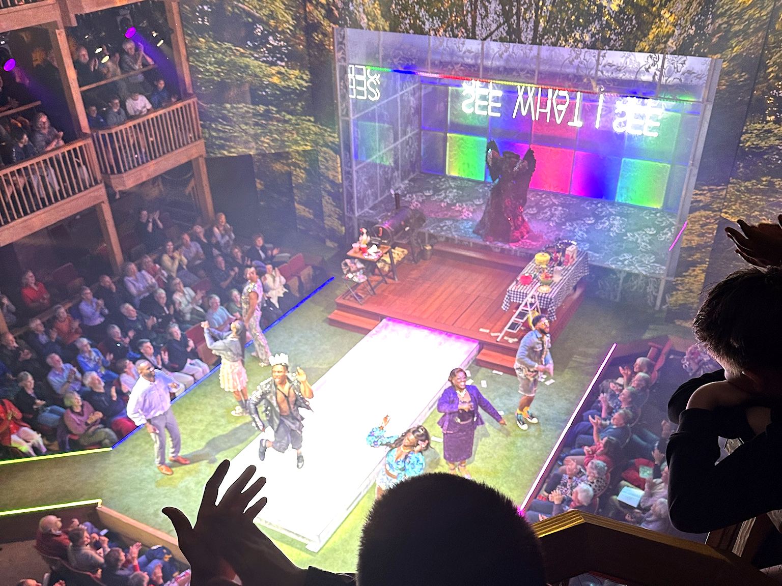 A Royal Shakespeare Company performance seen from the gallery, Stratford-upon-Avon