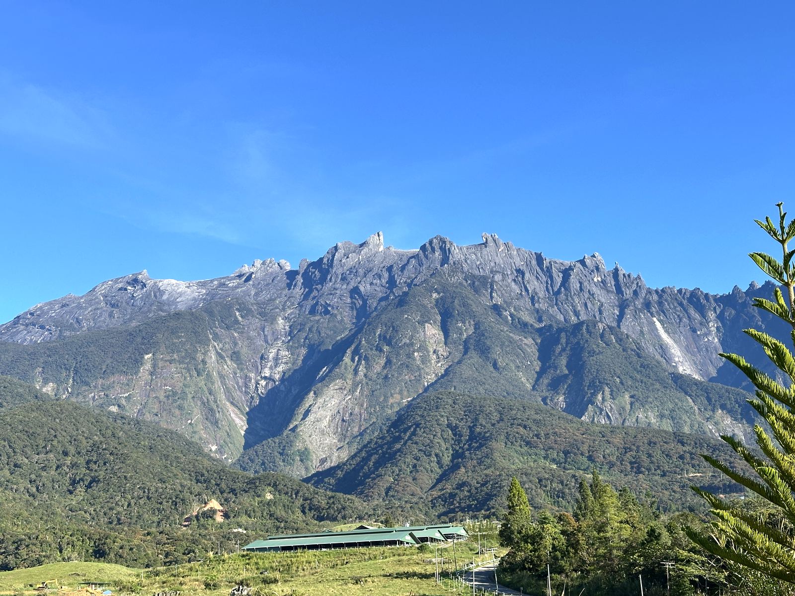 Mount Kinabalu rising above the forest in Sabah, Borneo