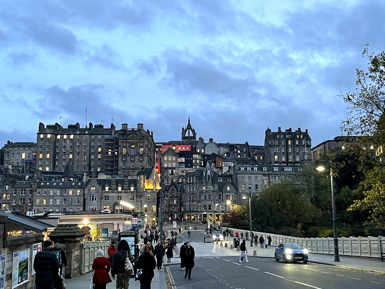 Edinburgh's Old Town skyline at dusk