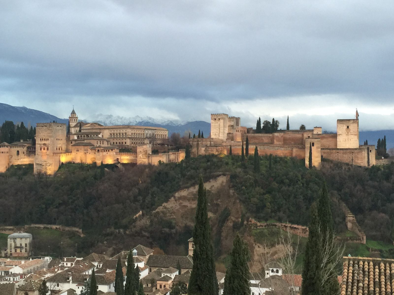 The Alhambra above Granada, seen from the Mirador de San Nicolás
