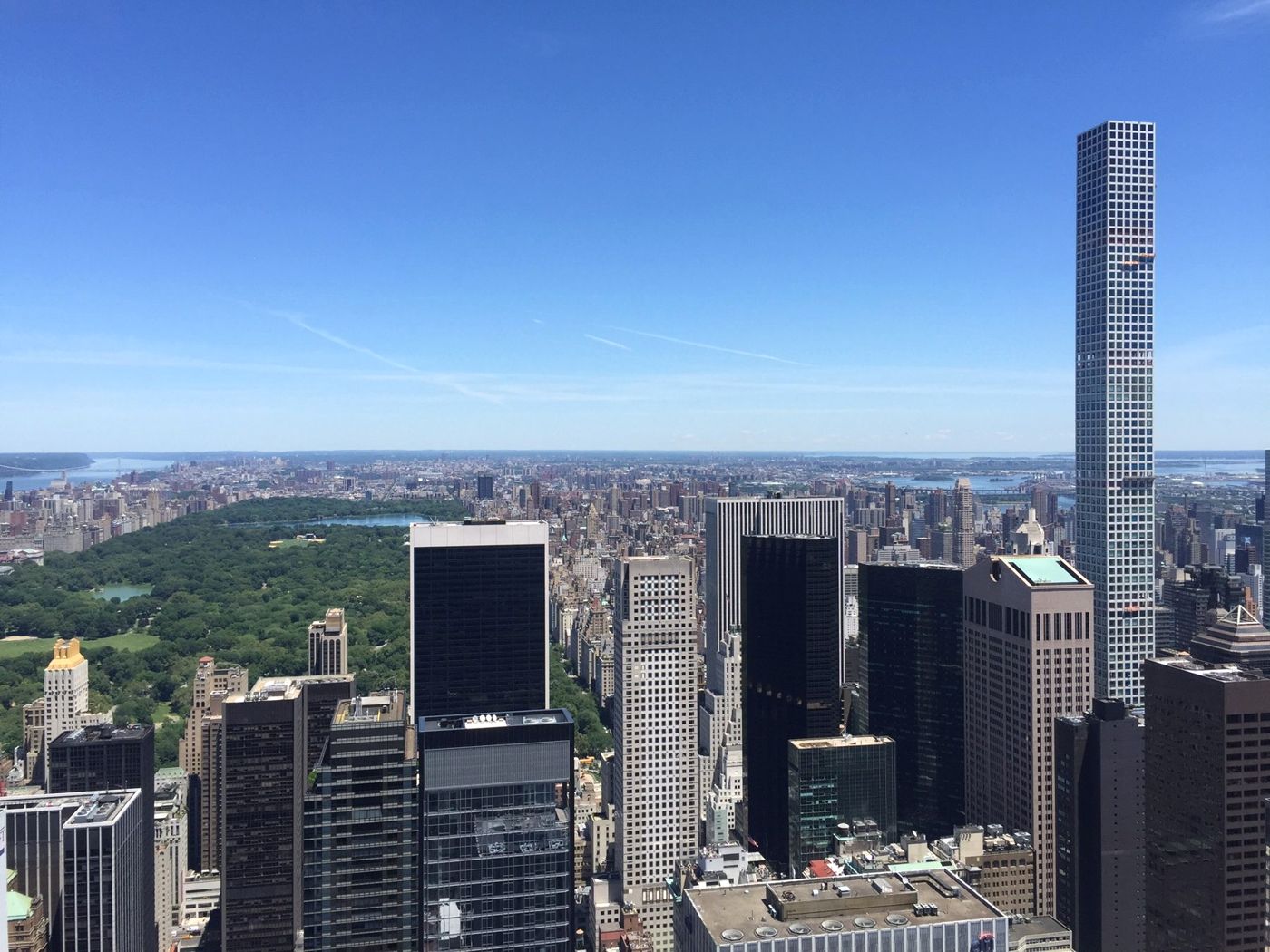 Manhattan and Central Park seen from above